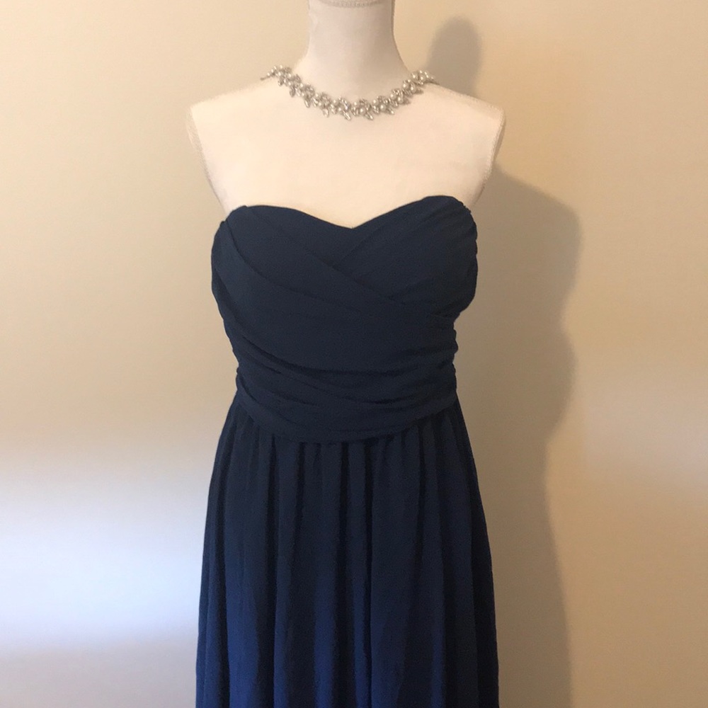 Lulus Strapless Navy gown